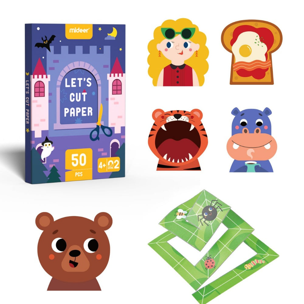 Mideer - Let's Cut Paper Arts & Crafts Kit: Intermediate Level