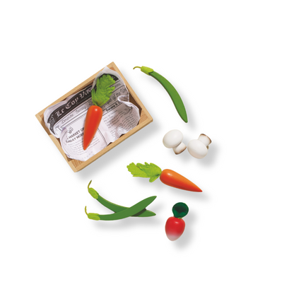 Le Toy Van - Wooden Harvest Vegetables Food Crate - 10pcs