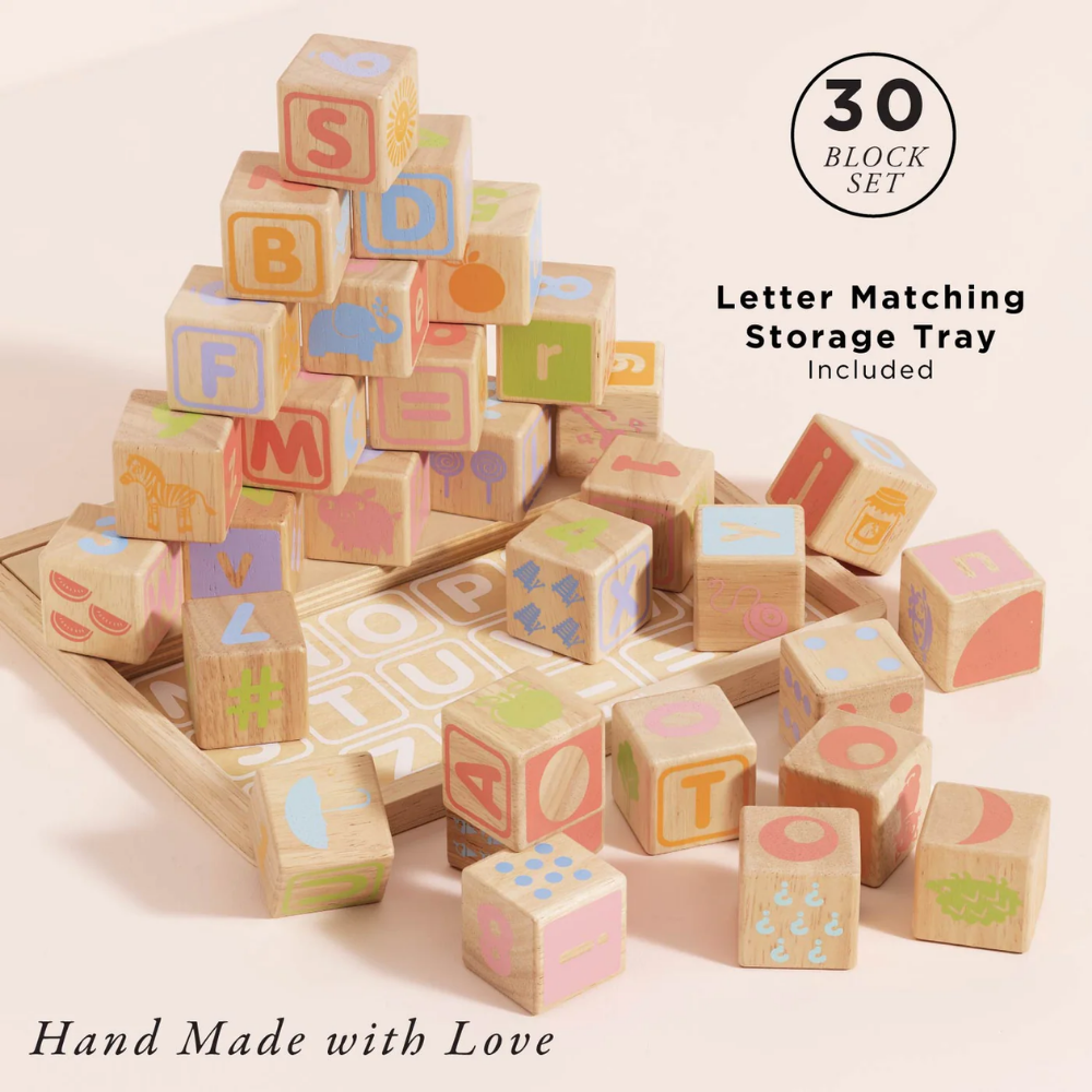 Le Toy Van - ABC Learning Wooden Blocks - 30pcs