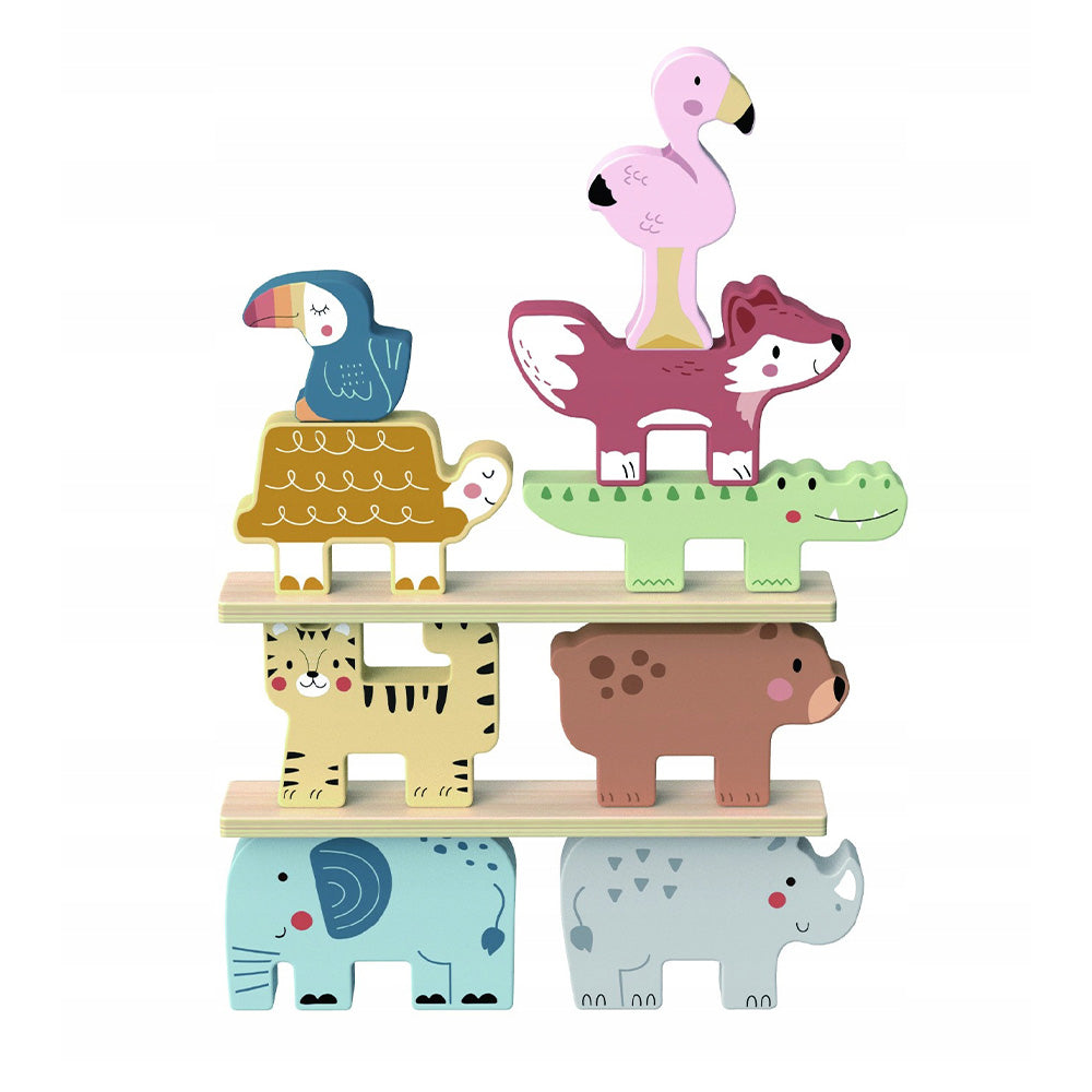 TookyToy - Wooden Stacking Animals Activity Toy - Motherhood