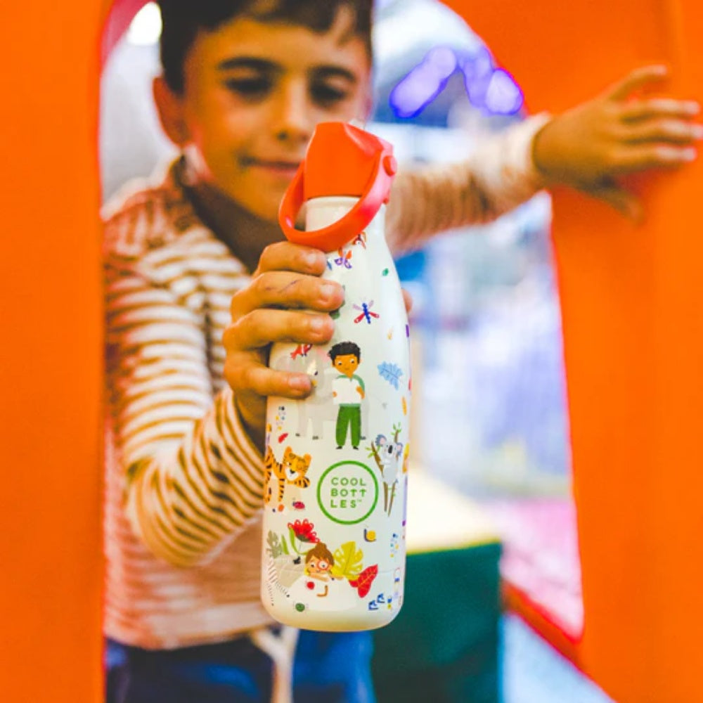 Cool Bottles - Kids Triple-Insulated Water Bottle - Curious Explorers 350ml