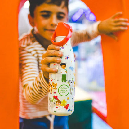 Cool Bottles - Kids Triple-Insulated Water Bottle - Curious Explorers 350ml