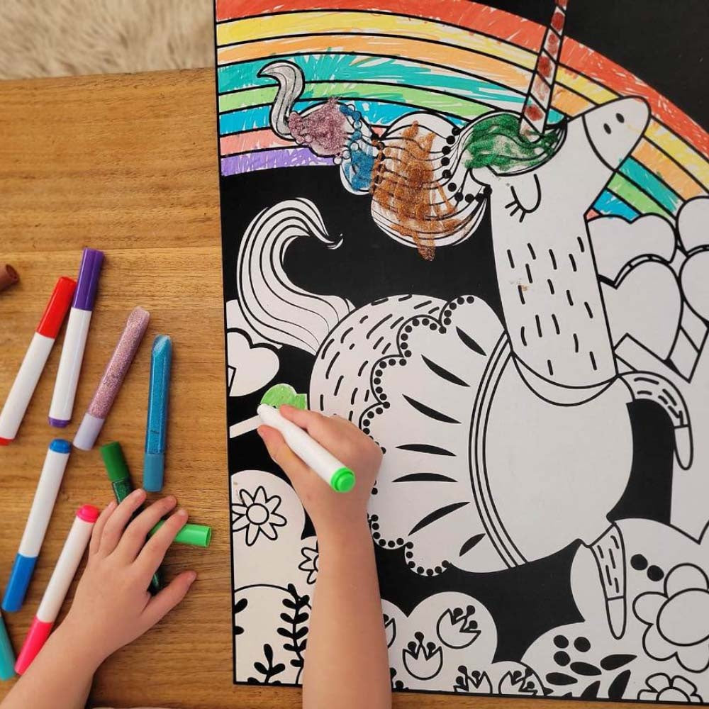TookyToy - Velvet Colouring Kit - Unicorn