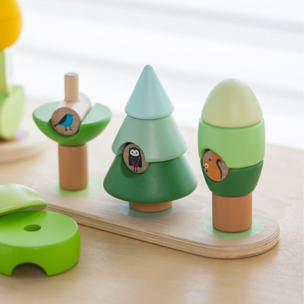 Classic World - Wooden Stacking Toy - Little Forest - 16pcs