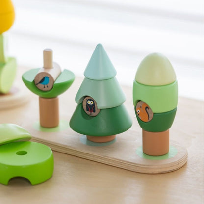 Classic World - Wooden Stacking Toy - Little Forest - 16pcs