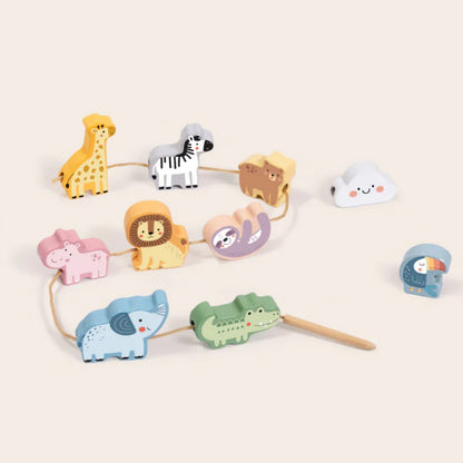TookyToy - Fine Motor Lacing Animals Set