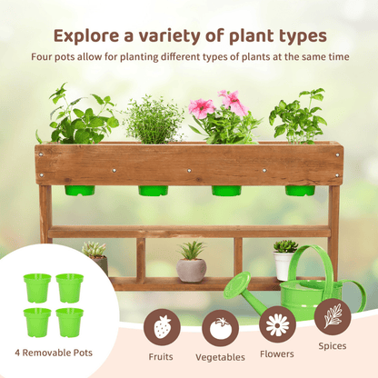 TookyToy - Kids Outdoor Potting Bench Mud Kitchen with Removable Sink
