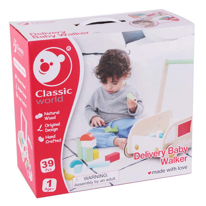 Classic World - Baby Walker with Building Blocks