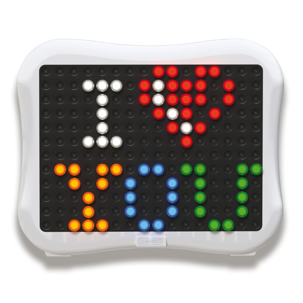 Quercetti - Light Up Peg Board - Illuminated Mosaic Art Activity for Kids