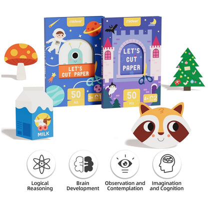 Mideer - Beginner Level Let's Cut Paper Arts & Crafts Set