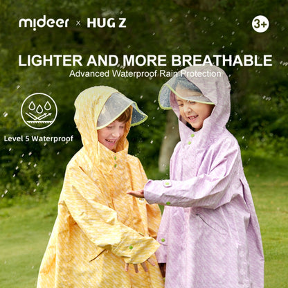 Mideer - Kids Raincoat with Hidden Bag Space - Taro Purple (M)