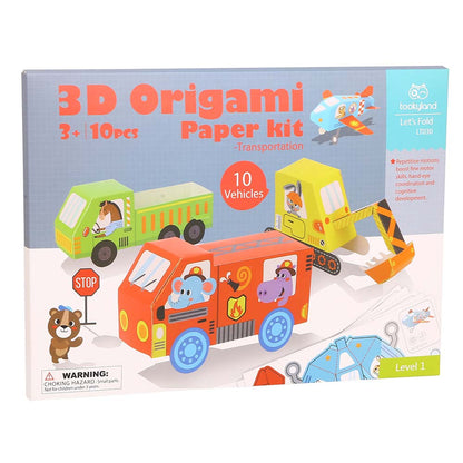 TookyToy - Let's Fold 3D Origami Paper Kit - Traffic - Motherhood