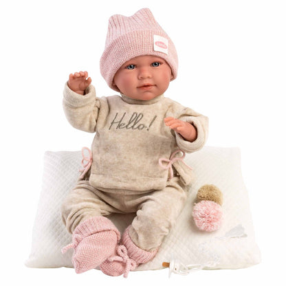 Llorens - Baby Girl Doll with Outfit & Cushion: Mimi - 42cm