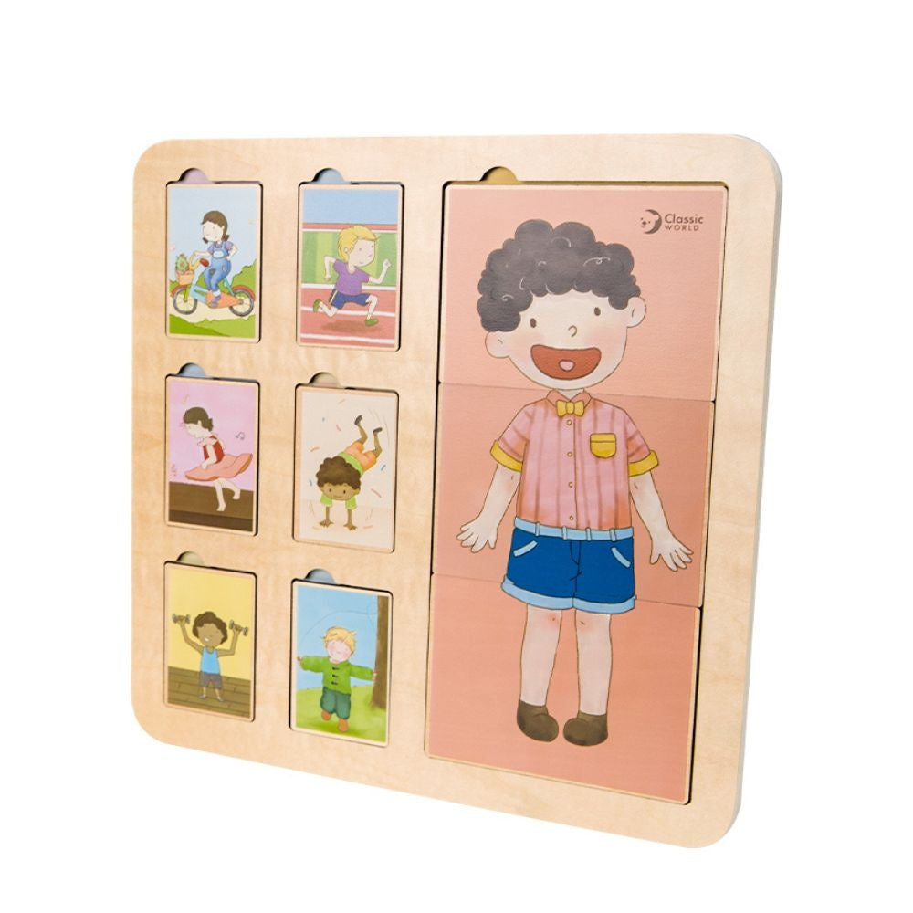 Classic World - Layered Wooden Body Puzzle - 19pcs
