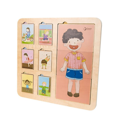 Classic World - Layered Wooden Body Puzzle - 19pcs