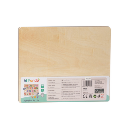 hi Pando - Wooden Peg Puzzle - Alphabet A-Z - 27pcs
