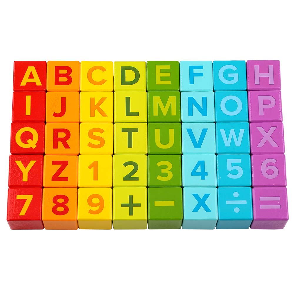 TookyToy - ABC & 123 Learning Wooden Blocks Box - Motherhood