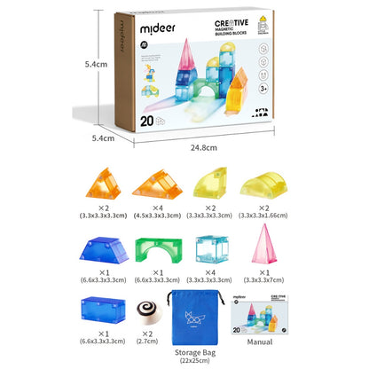 Mideer - Creative Magnetic Building Blocks Set - 20 Pieces
