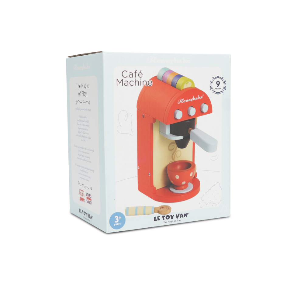 Le Toy Van - Wooden Toy Coffee Machine & Pods - 9pcs