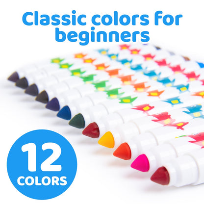 Jar Meló - Washable Markers - Non-Toxic - 12 Colours