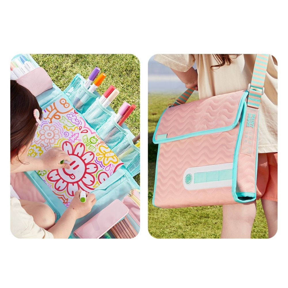 Mideer - Kids Drawing Art Set with Carry-on Bag - Pink - 75pcs