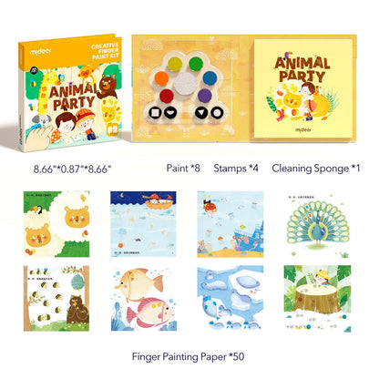 Mideer - Mideer Creative Finger Paint Kit - Animal Party