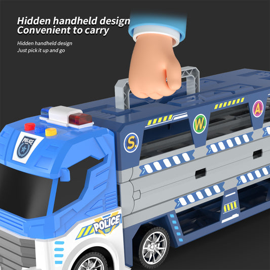 Cogo - Pretend & Play Car Transporter Truck with Lights and Sounds - 8 Cars