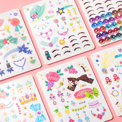 Mideer - 3-in-1 Makeup and Dress Up Arts & Crafts Book Set: Princess Fashion Show