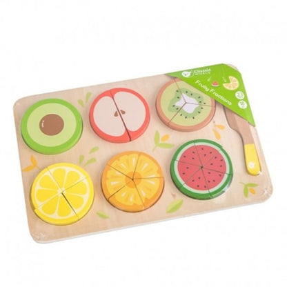 Classic World - Fruity Fractions - Cutting Fruit Puzzle - 23pcs