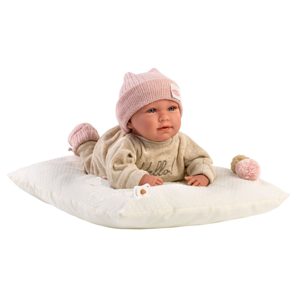 Llorens - Baby Girl Doll with Outfit & Cushion: Mimi - 42cm