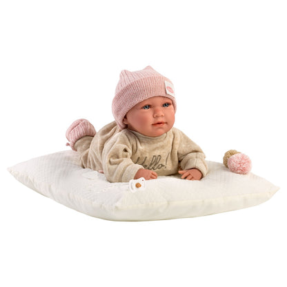 Llorens - Baby Girl Doll with Outfit & Cushion: Mimi - 42cm