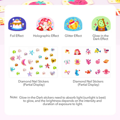 Mideer - Fashion Nail Stickers - Garden Gathering - 300pcs