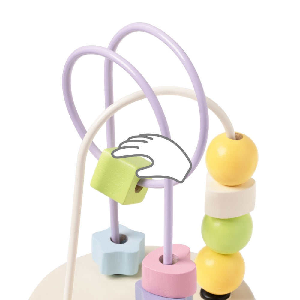 Classic World - Mara Baby Play Set with Bead Maze, Rattle and Lacing Beads - 3 Pieces