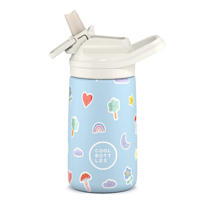 Cool Bottles - Kiddies Triple-Insulated Water Bottle - Rainbow Clouds 350ml