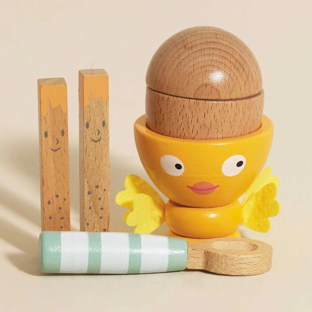 Le Toy Van - Wooden Egg Cup & Soldiers - 6pcs
