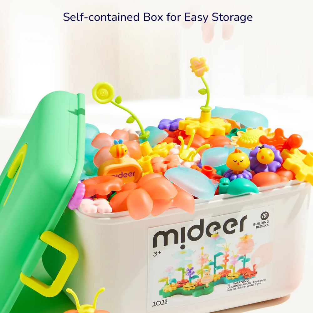 Mideer - Rotating Garden Puzzle Blocks with Spinning Gears - STEM Toy for Kids