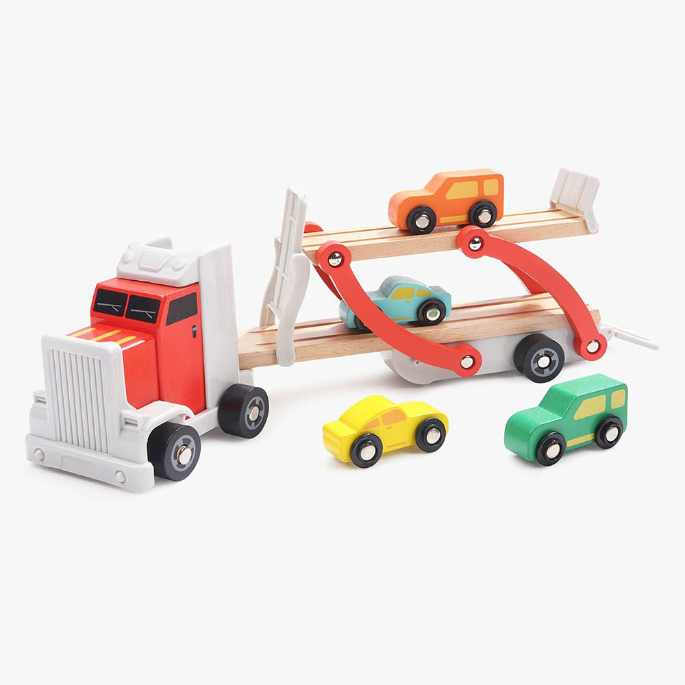TopBright - Wooden Car Carrier Truck
