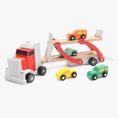 TopBright - Wooden Car Carrier Truck