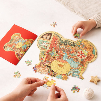 Mideer - Artist Puzzle: Bears Home - 226 Piece Shaped Jigsaw for Kids