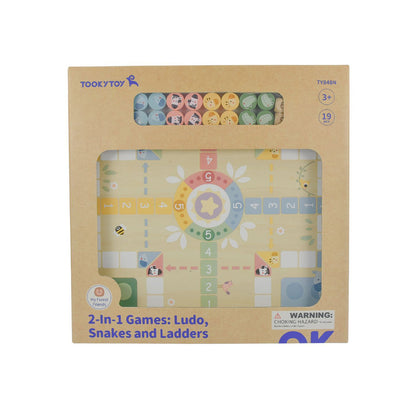 TookyToy - 2-in-1 Games - Ludo and Snakes & Ladders - Motherhood