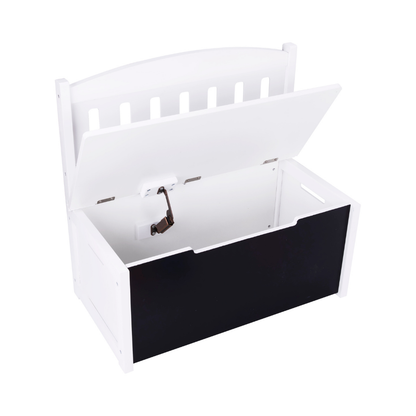 TookyToy - Wooden Toy Chest with Flip-Down Bench Seat