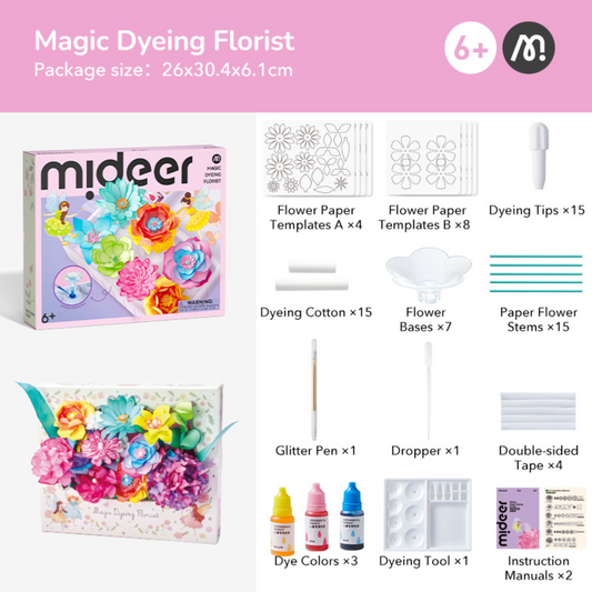 Mideer - Paper Flower Craft Kit - Creative Arts & Crafts Set