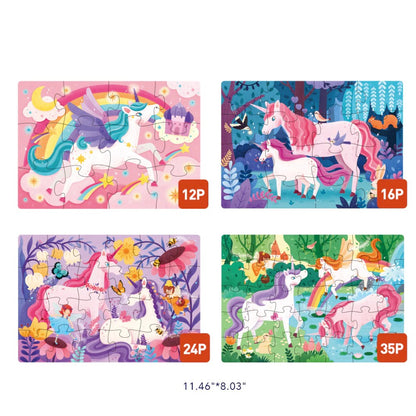 Mideer - Level Up Puzzles Set - 4-in-1 - Unicorn