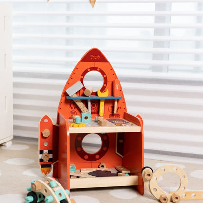 Classic World - Pretend & Play - Rocket Workbench & Tool Set