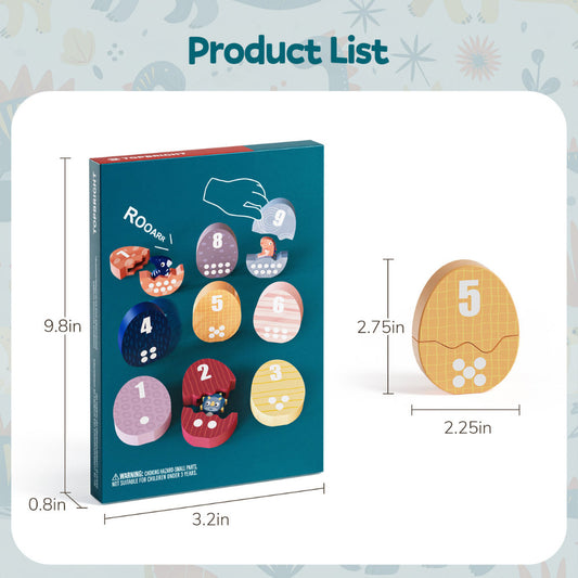 TopBright - Number Matching & Sorting Set - Dinosaur - 18pcs
