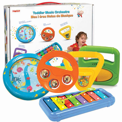 Halilit - Music Instrument for Babies & Toddlers - Toddler Music Orchestra Set of 5 -**