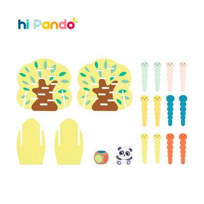 hi Pando - Wooden Bug Catching Game - Tree Themed - 18pcs