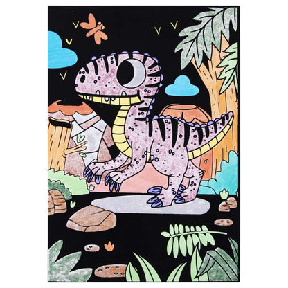 TookyToy - Velvet Colouring Kit - Dinosaur