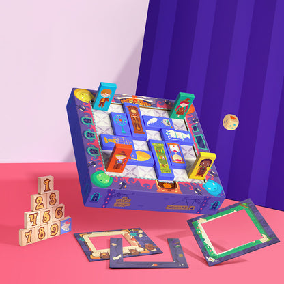 Mideer - 6 In 1 Magnetic Boardgame - Challenge The Magic House