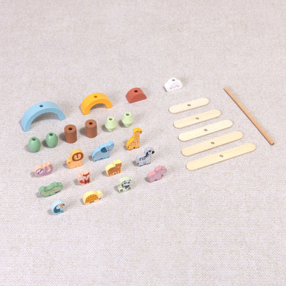 TookyToy - Savannah Stacking Animals Friends - Fine Motor Balance Toy 27pcs